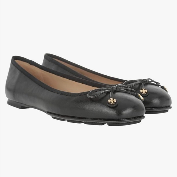 Tory Burch Laila Driver Ballet Flats, Nappa Leather/Grosgrain, Perfect Black - Picture 2 of 7